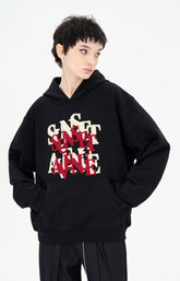 LOSTCTRL Sunset Embroidered Logo Print Hoodie - COPPING THREADS - LOSTCTRL
